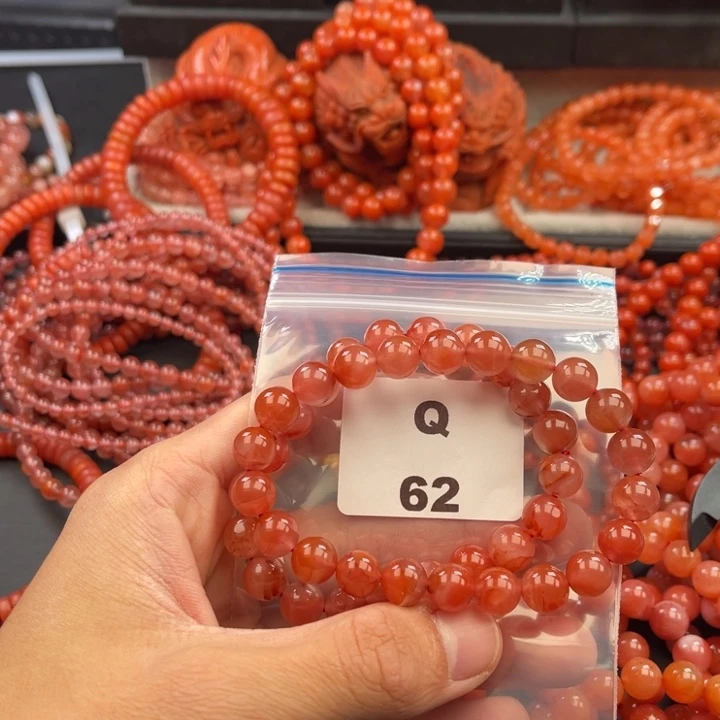 南红玛瑙未镶嵌多样性发货默认微瑕称重9mm