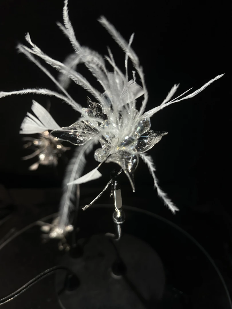 ETE17619新娘饰品精致凝水手作羽毛结婚婚纱礼服头饰婚礼白色