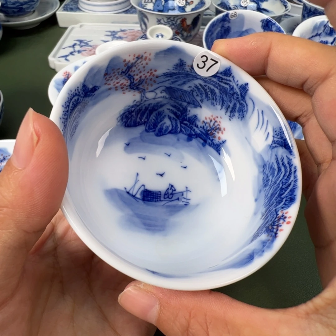 景德镇纯手工纯手绘茶具木木37
