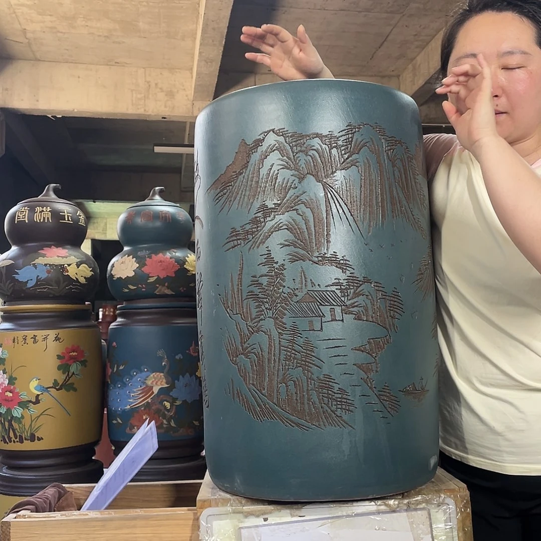 宜兴原矿紫砂茶叶罐