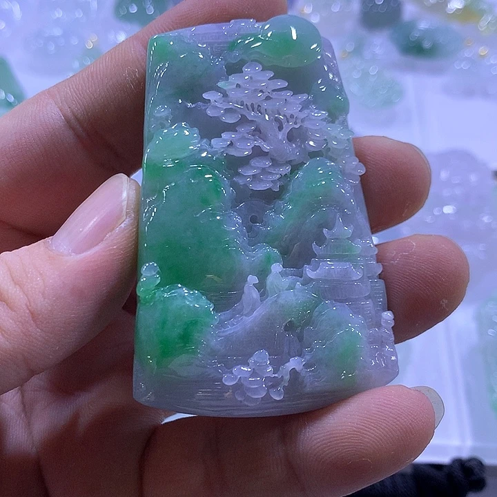 翡翠未镶嵌颈饰天然翡翠A货吊坠