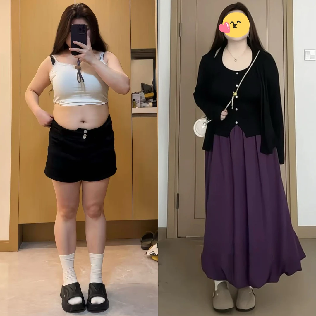 大码高级感韩版套装女秋季挂脖背心开衫遮肚子显瘦花苞裙子三件套