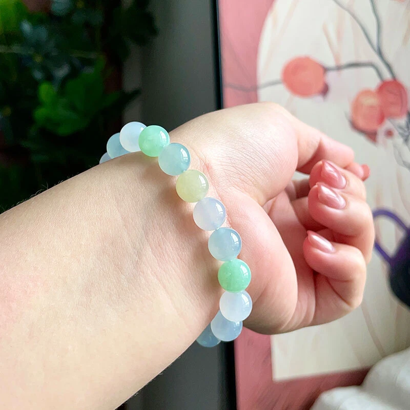 翡翠糖果色多宝珠串 88333