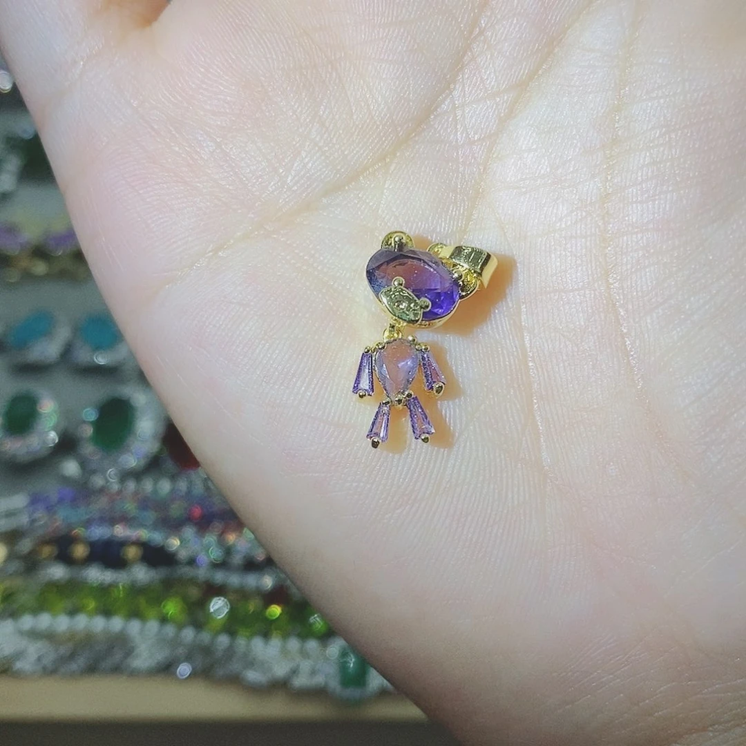 【闪购商品】银S925镶嵌耳饰托帕石
