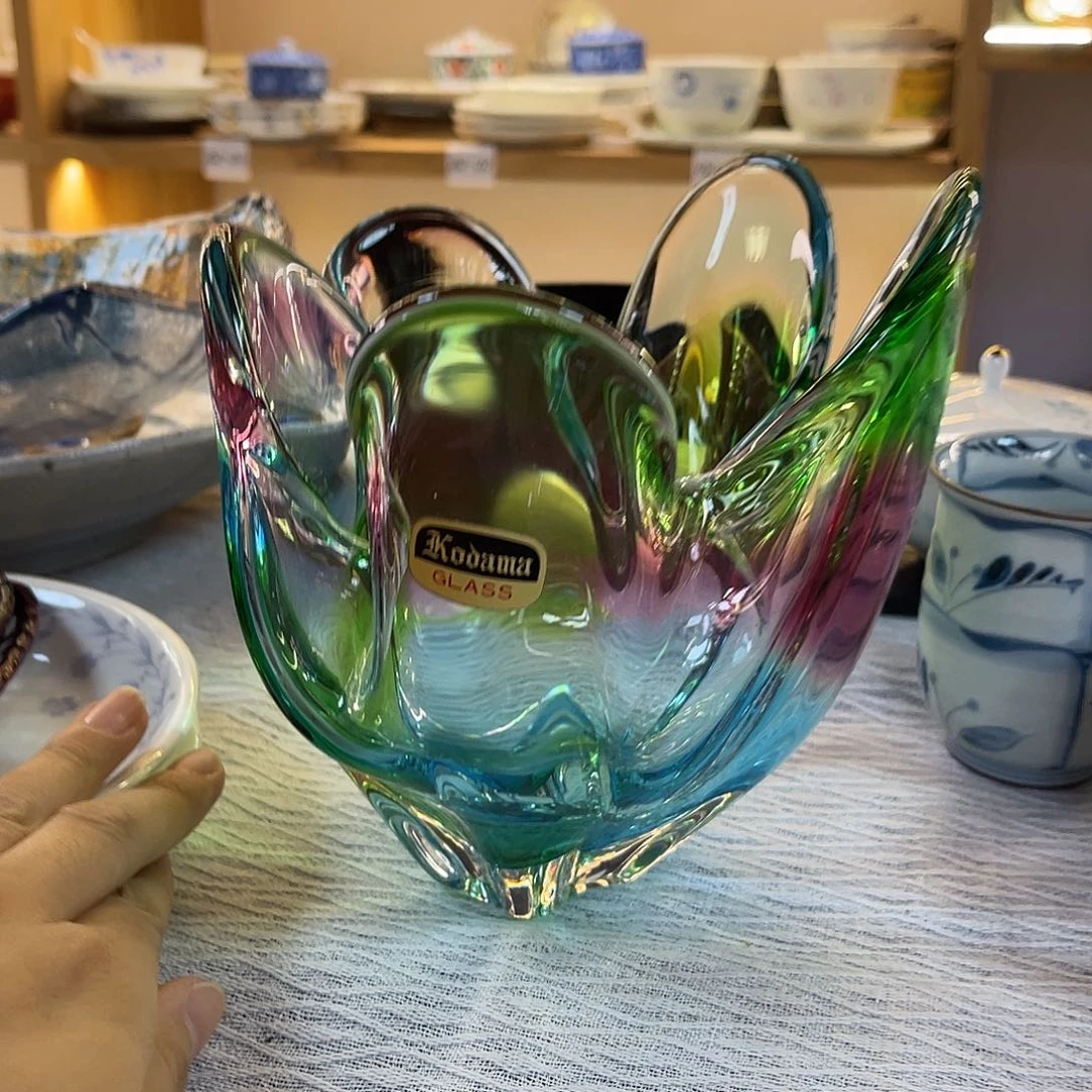 瓷片彩色琉璃花器来咯25