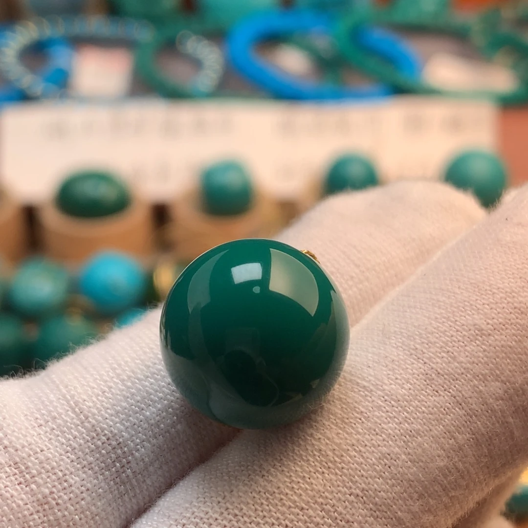 绿松石未镶嵌挂件15.8mm