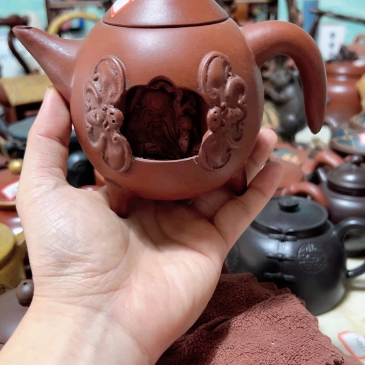 茶壶紫砂紫砂壶收藏起来了！