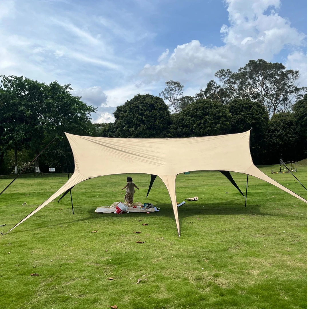 无风绳黑胶燕尾天幕遮阳防晒防水春游户外亲子露营装备搭建简单