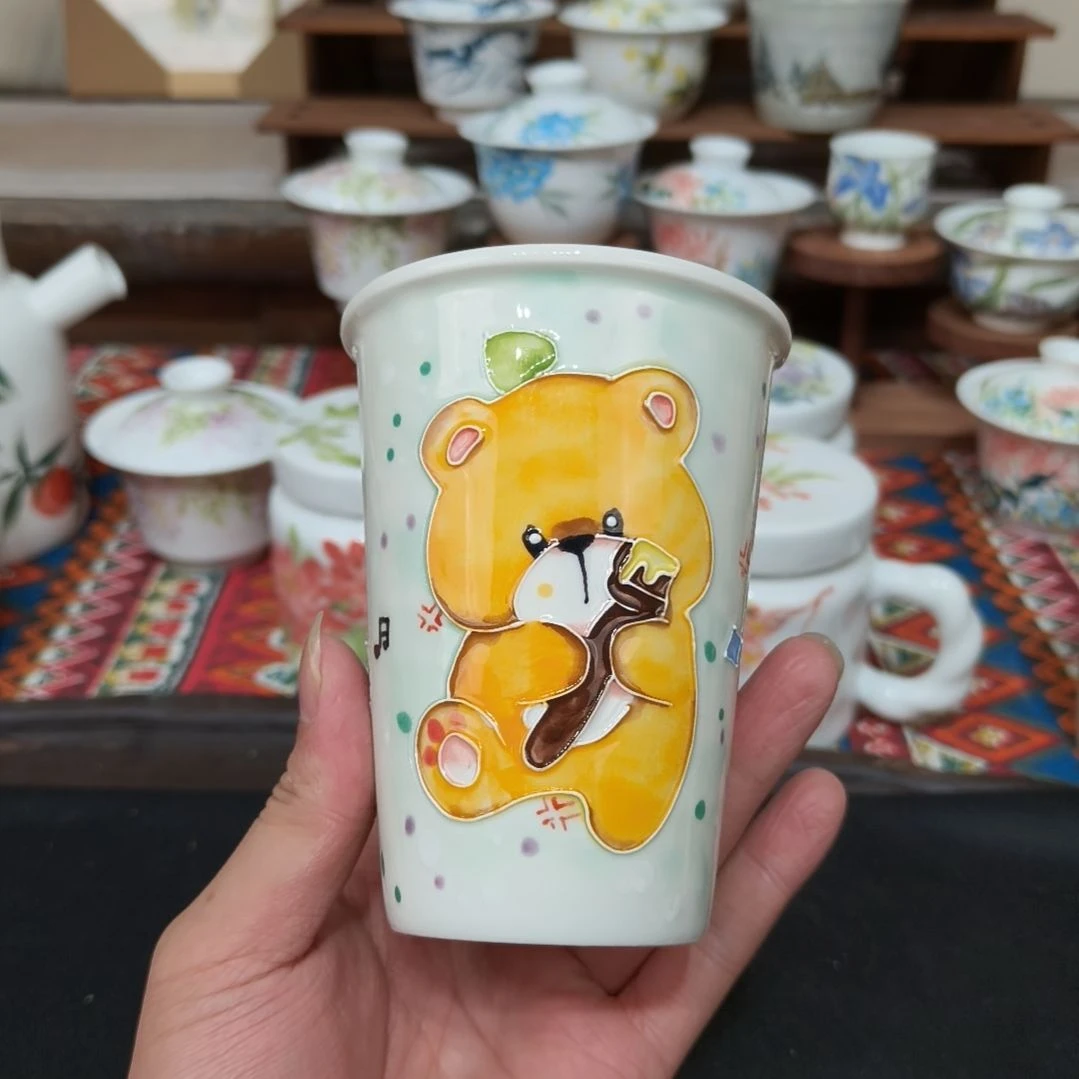 陶瓷摆件景德镇手工手绘高温瓷器