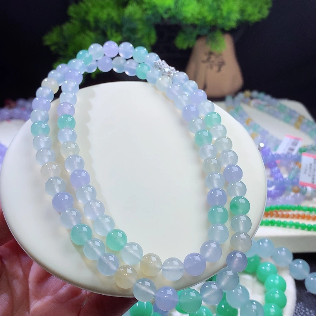 项链未镶嵌翡翠卡8mm
