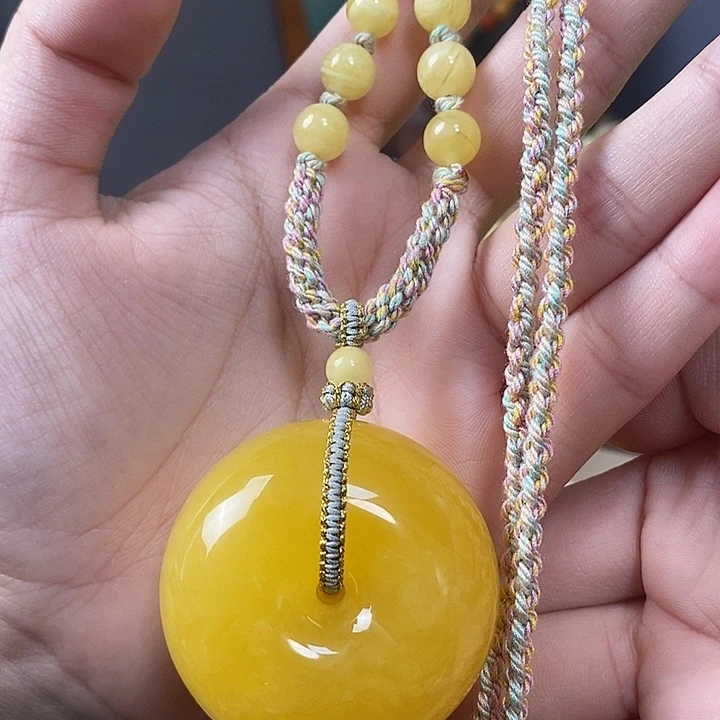 琥珀未镶嵌裸石平安扣