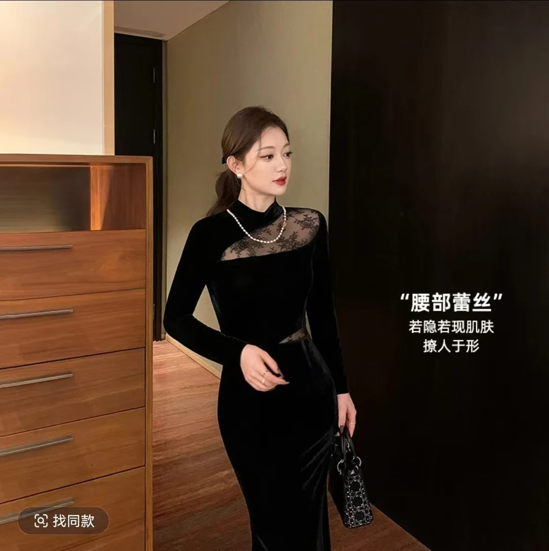 Hangsixiang.小爽【煮茶】复古连衣裙6937