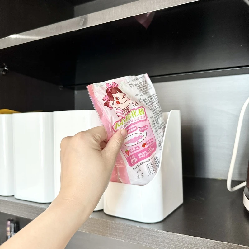 桌面斜口零食收纳盒咖啡茶包吸管杂物玩具多功能深柜整理储物盒