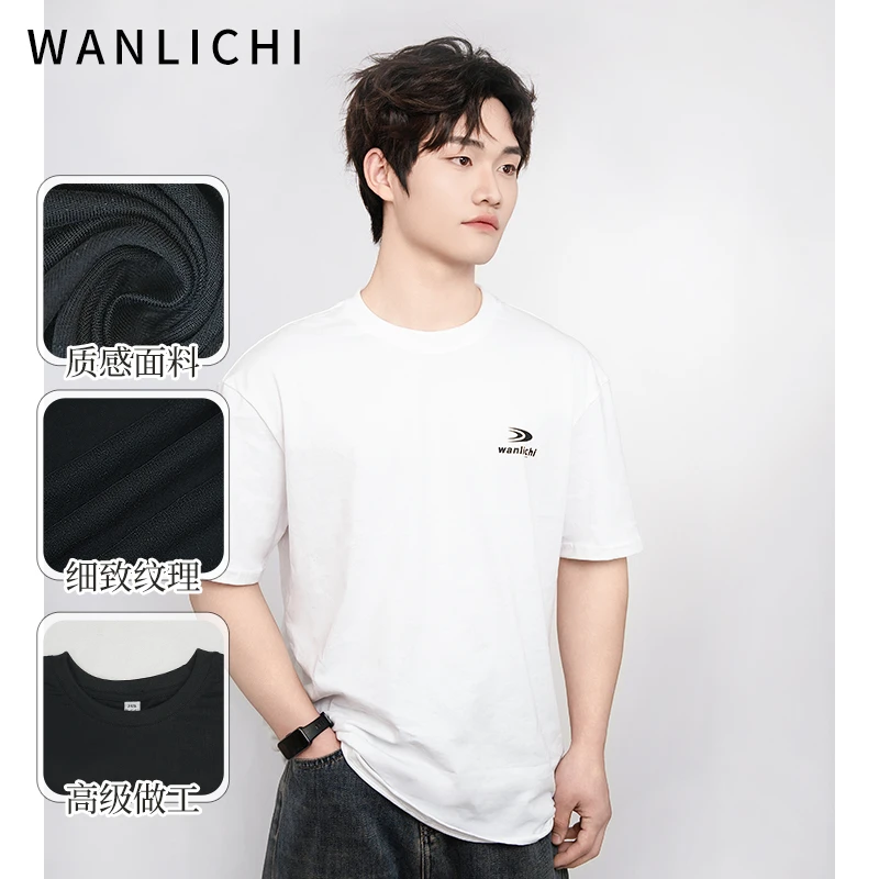 【两件】夏季男款透气纯棉t恤宽松版型圆领半袖潮牌休闲运动速干