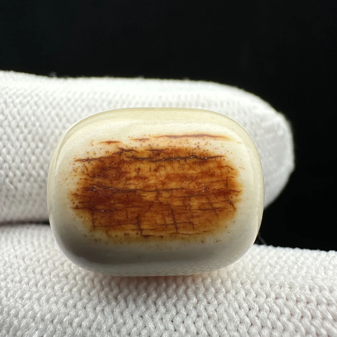 J1885天然猛犸 黄金皮桶珠14.3*17.9mm一物一图假一罚十