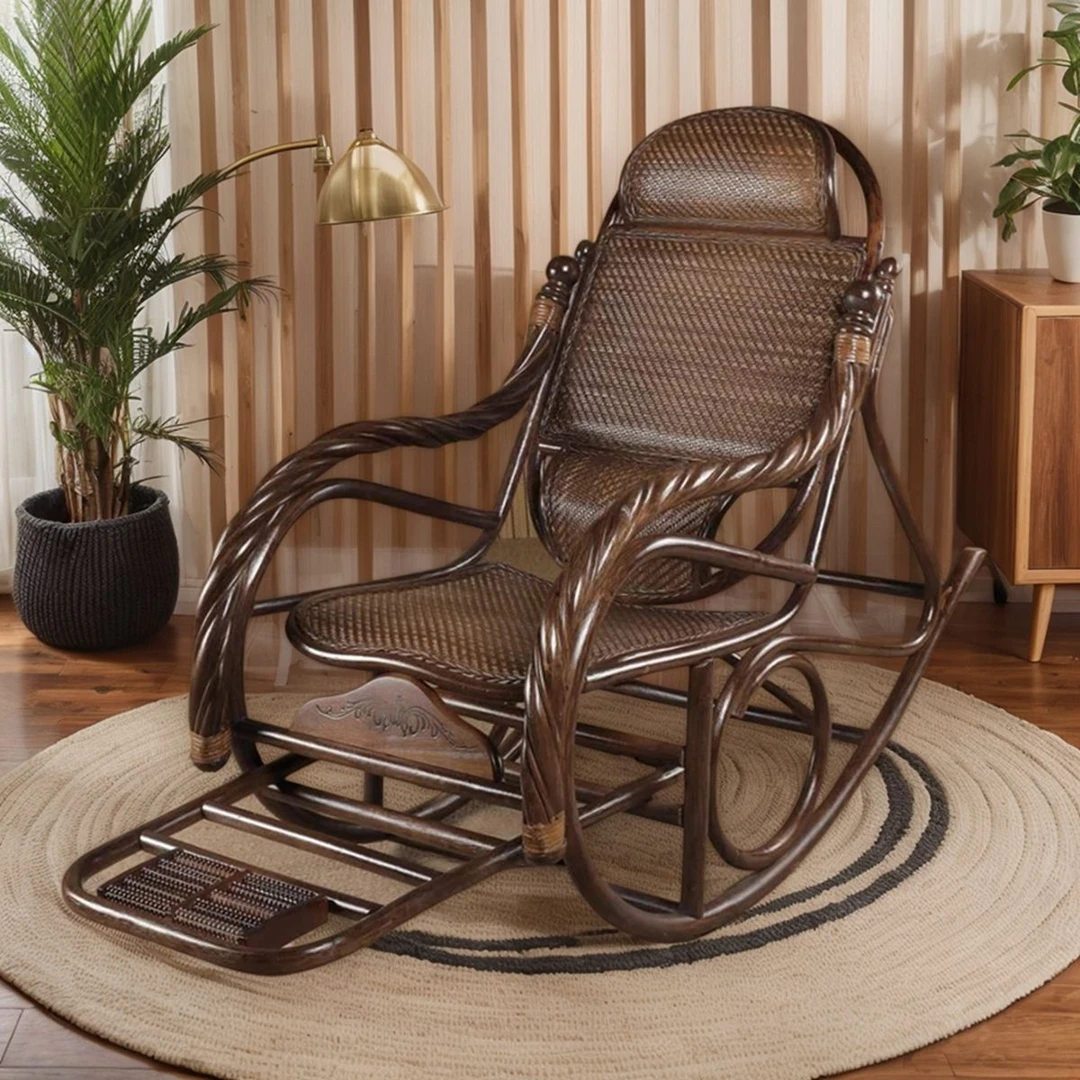 【1174人收藏】藤椅天然印尼真藤摇椅大人摇摇躺椅休闲家用阳台藤编