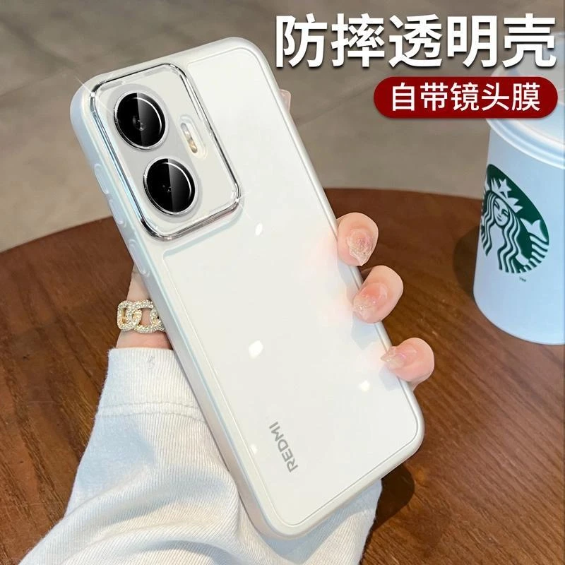 适用红米turbo4Pro手机壳简约软壳turbo4镜头全包turbo3磁吸支架