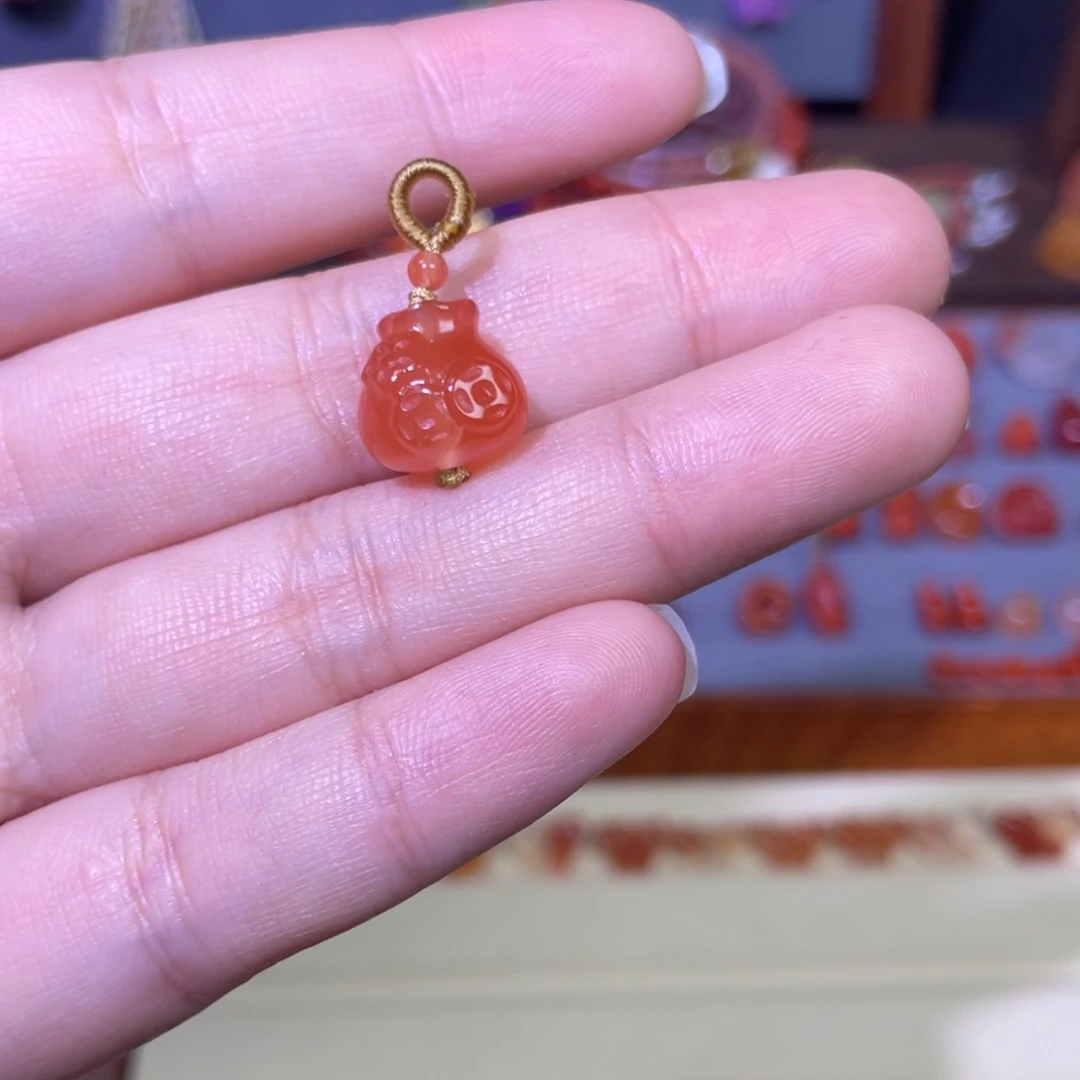 南红玛瑙未镶嵌钱袋卡11+