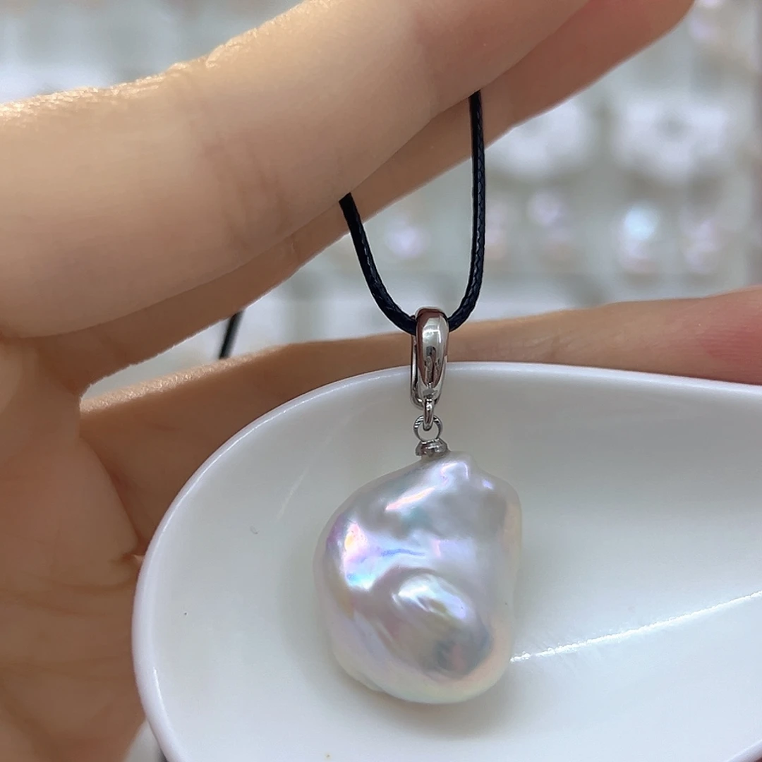 淡水珍珠颈饰银S925镶嵌