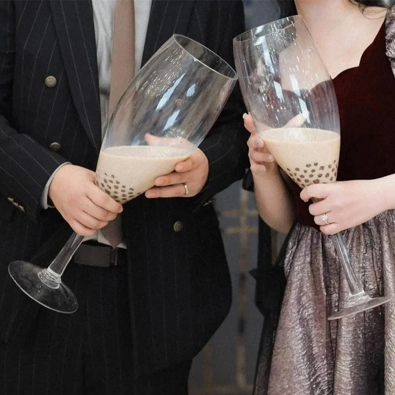 W大杯子超大高脚杯婚礼大敬酒杯大巨型奶茶大酒杯结婚礼物