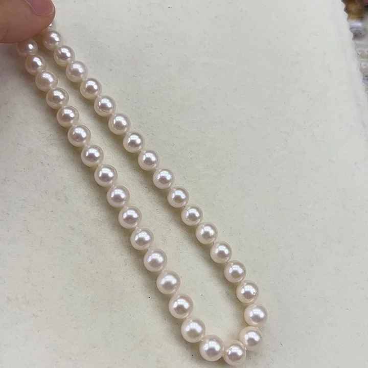 淡水珍珠银S925镶嵌颈饰➕8高品极光炫彩