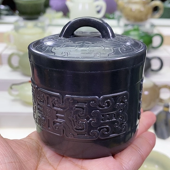 未镶嵌和田玉挂件茶叶罐