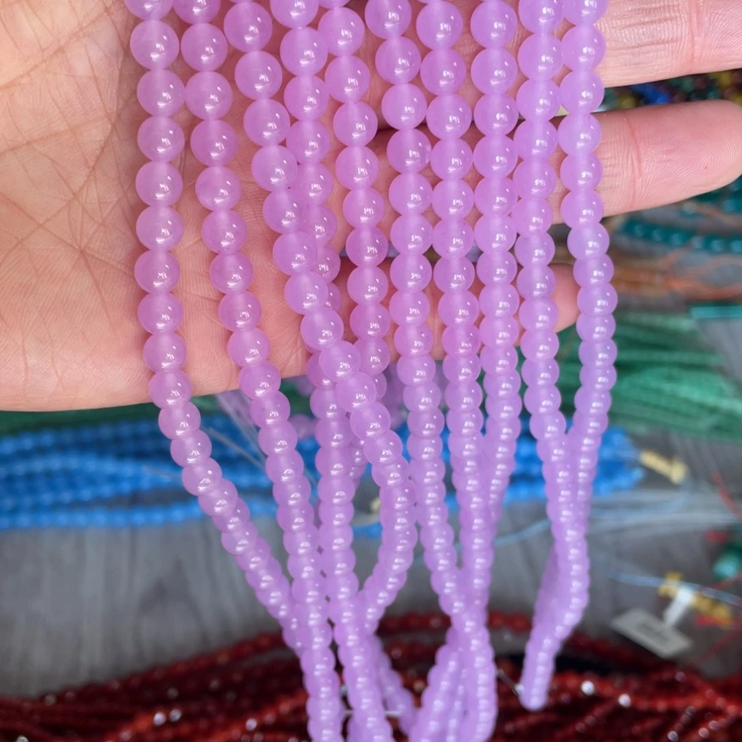 玛瑙/玉髓珠宝半成品未镶嵌紫玉髓6m