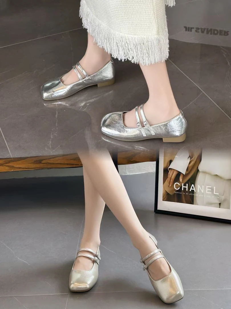「姚姚严选」2025春季新款真皮芭蕾百搭一字带玛丽珍89-181