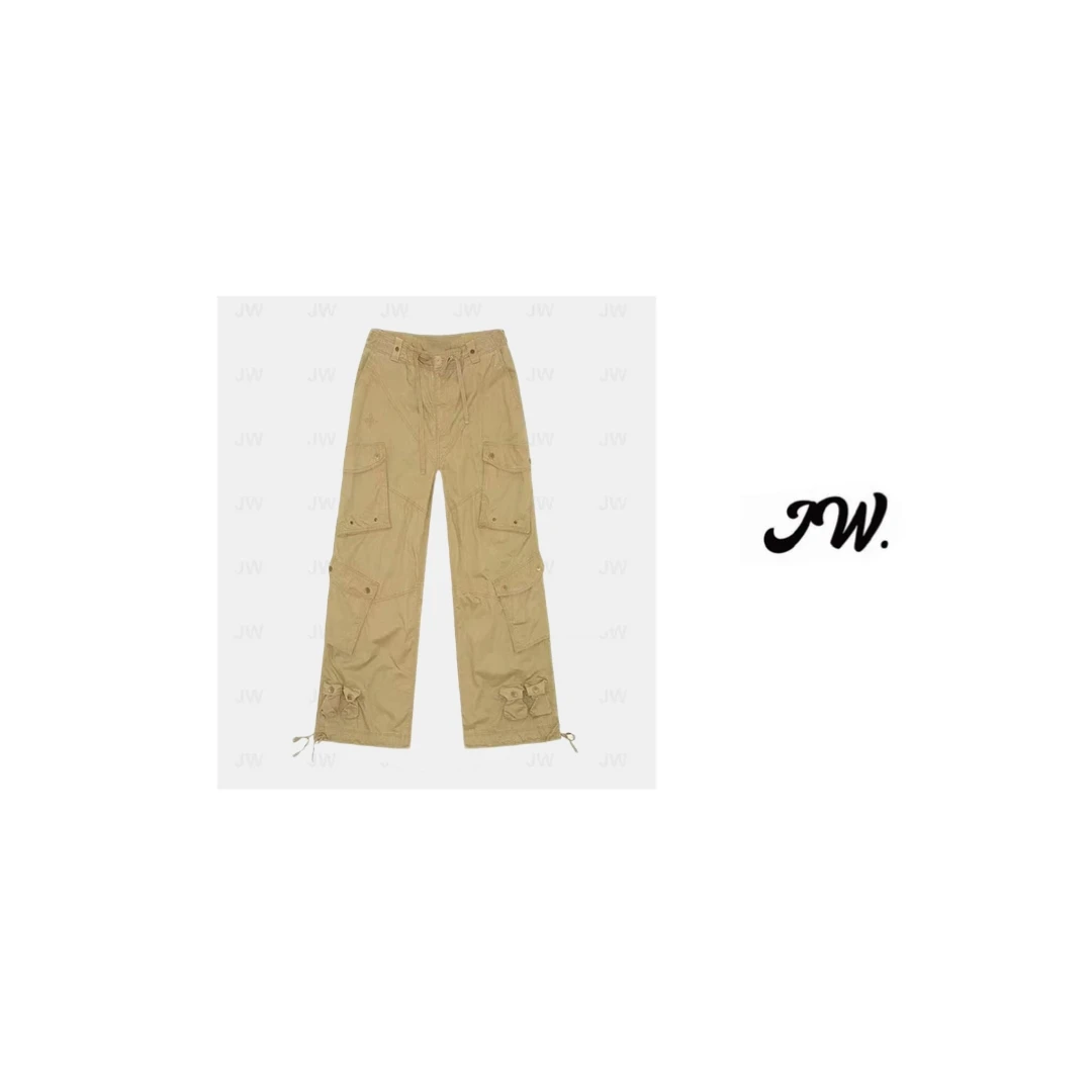 【JW.】SMF荒野复古伞兵裤可调节筒型阔腿工装裤酷工装阔腿裤秋冬