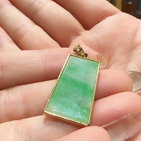 翡翠银S925镶嵌吊坠(不含链)
