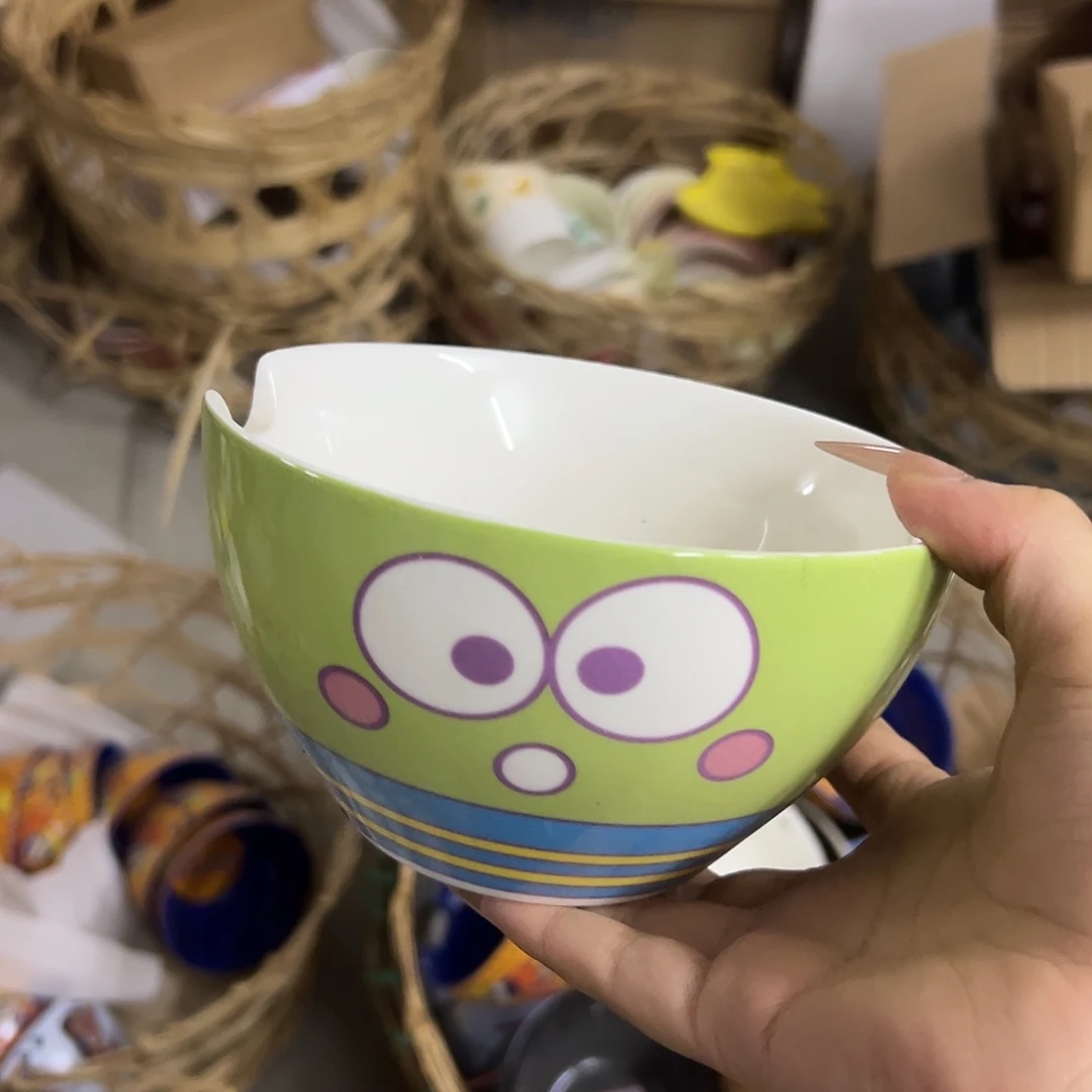 搪瓷微瑕青蛙面碗一个