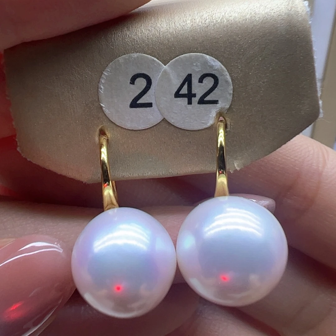 银S925镶嵌淡水珍珠耳饰