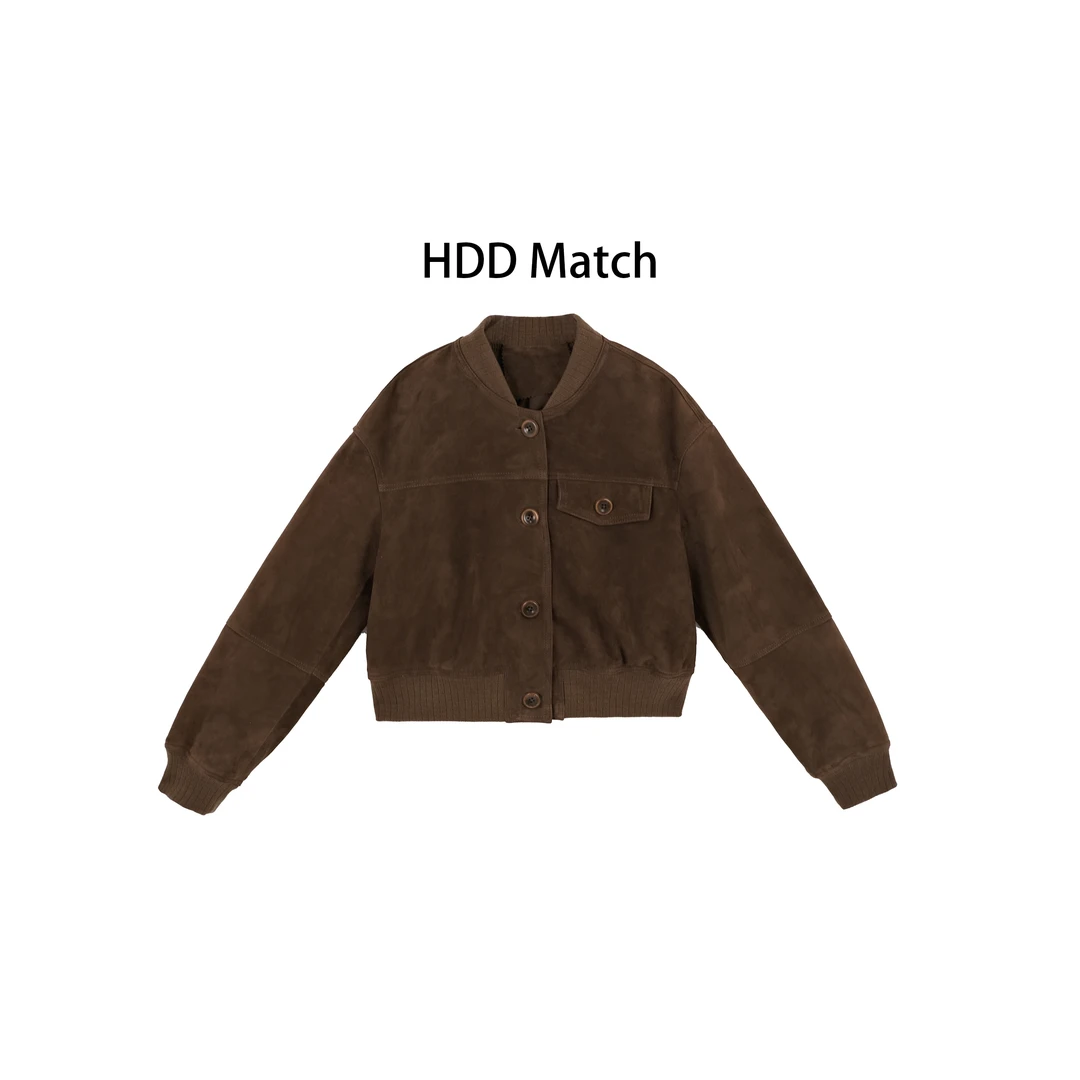 HDD- "自由坦率" 100%绵羊皮 英伦风帅气夹克上衣外套  Y8437