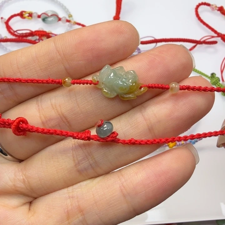 翡翠未镶嵌手绳脚链