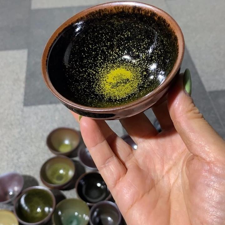 果***儿茶盏建阳建盏微瑕矮束