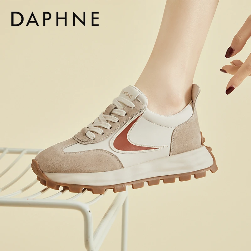 达芙妮厚底阿甘鞋女秋季新款复古德训鞋休闲运动鞋百搭旅游鞋鞋子