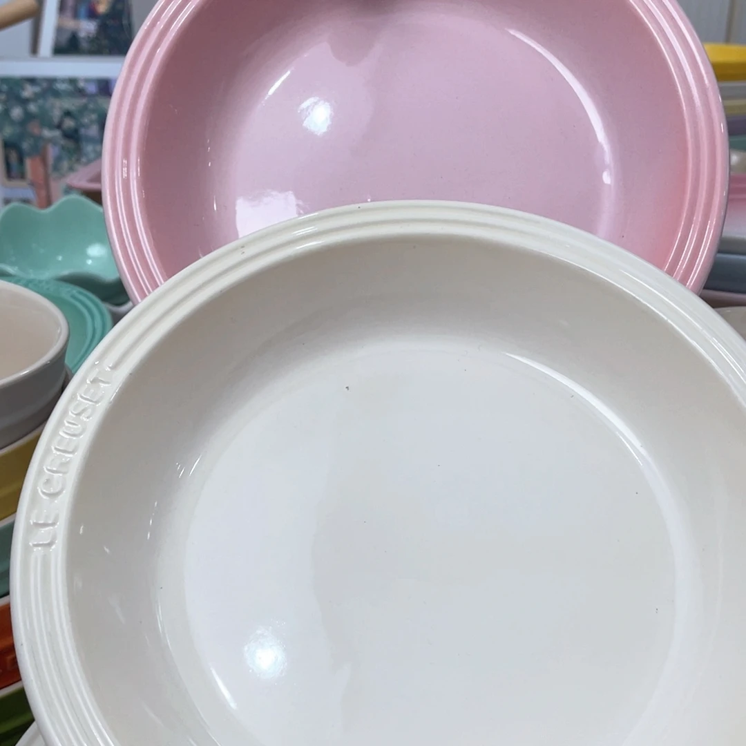 瓷片微瑕2个8英寸草帽盘