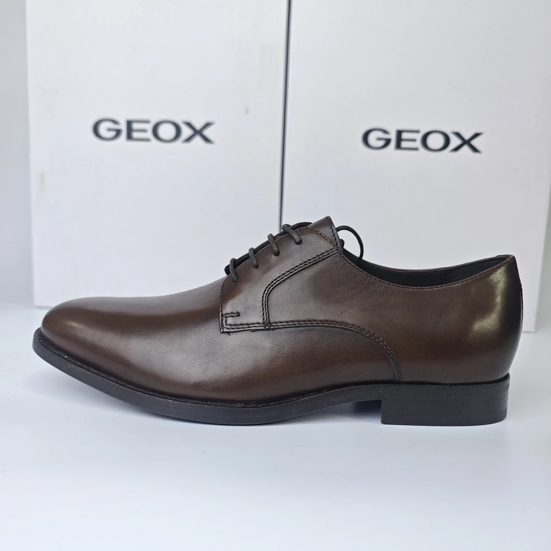 GEOX男士咖啡色商务皮鞋U16E3B  C6006