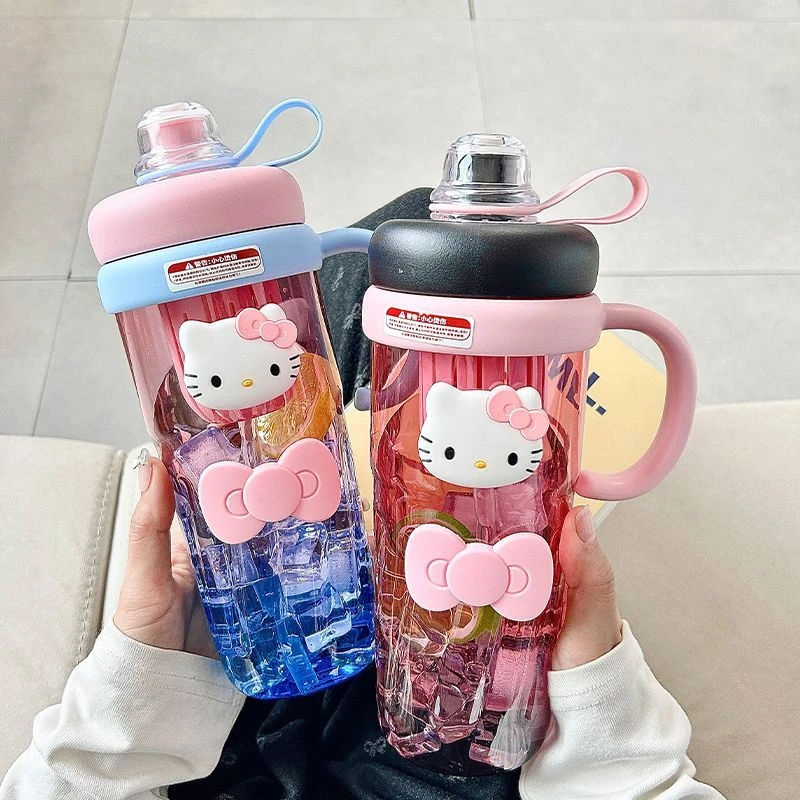2025新款学生女生冰霸杯大容量高颜值网红吸管杯可爱儿童水杯子女