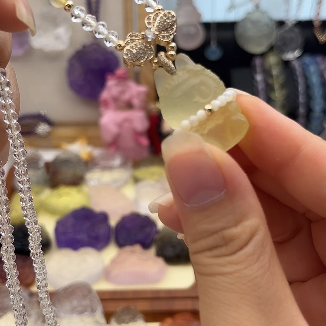银S925镶嵌颈饰水晶没*鱼拉布布25
