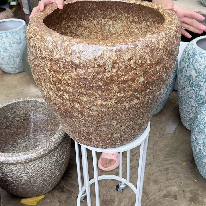 紫砂花盆高度40口径34无孔
