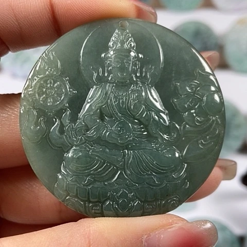 翡翠颈饰未镶嵌观音福利