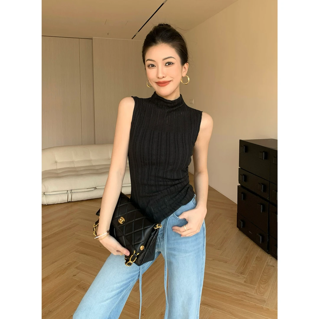 JIJINQI时尚极简风背心时尚都市夏季显瘦无袖百搭上衣JD02SZPT955
