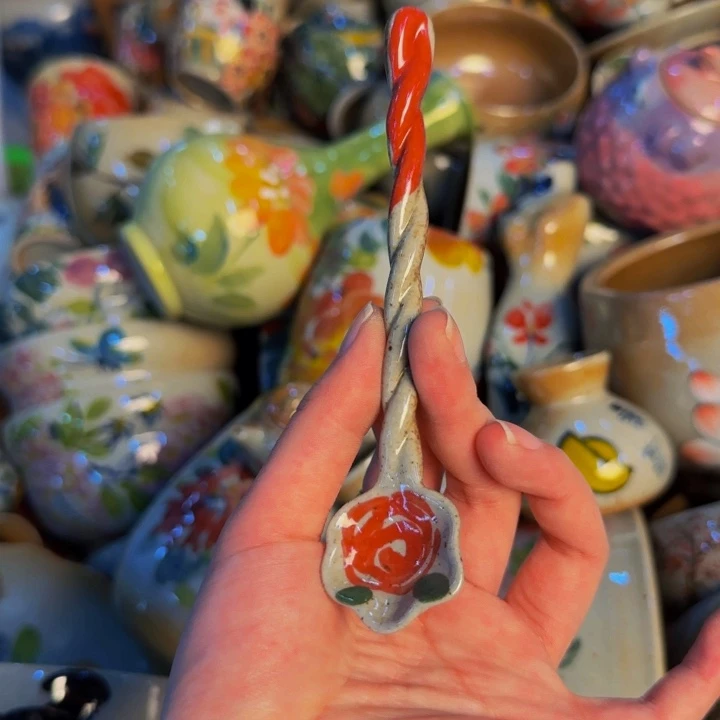 瓷片手工手绘陶瓷细微不一样