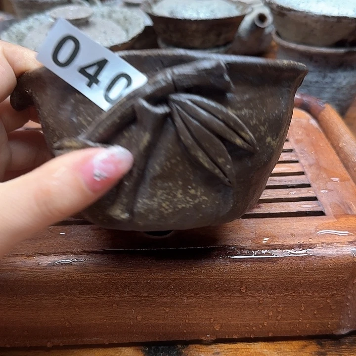 纯手工制作粗陶茶具