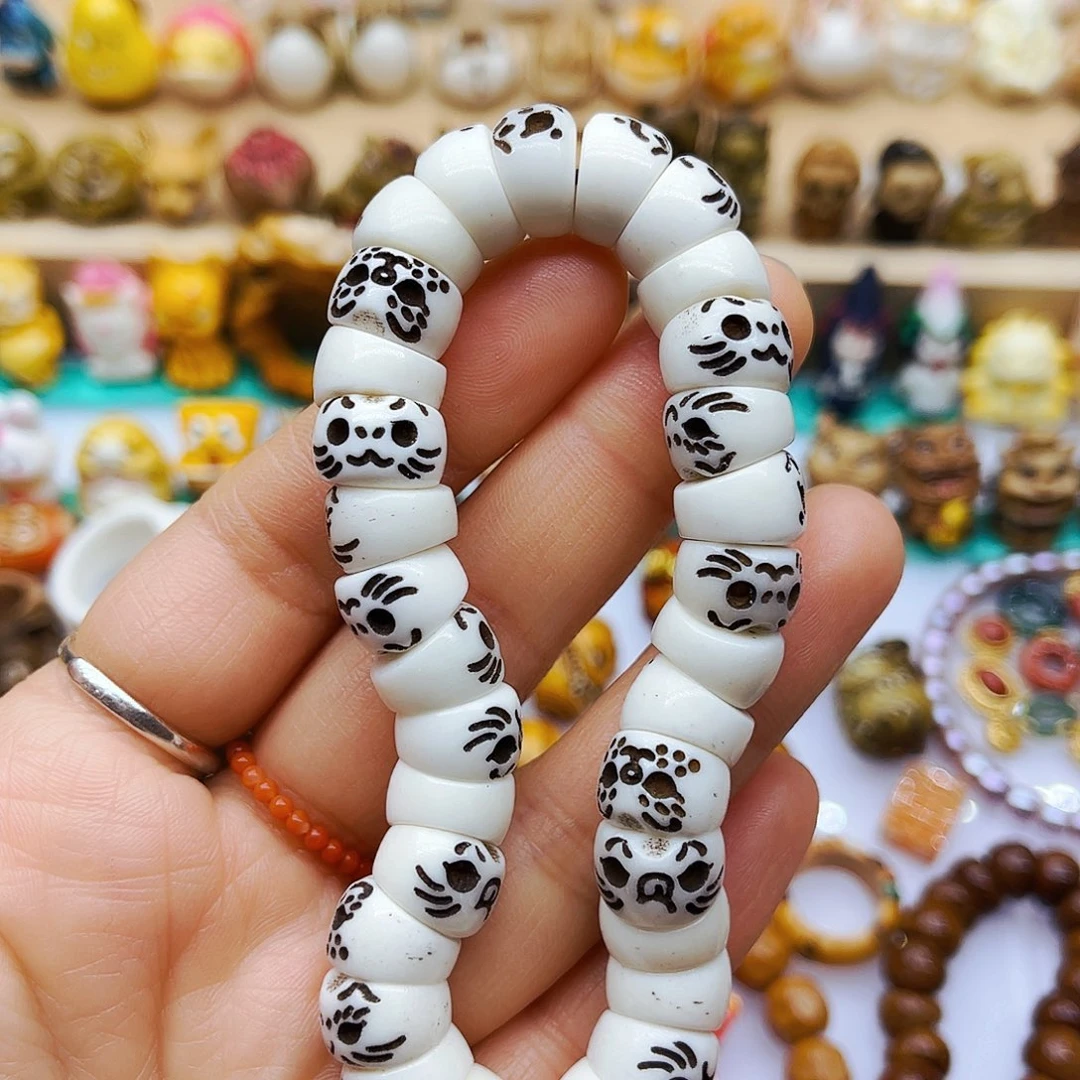 猴头核桃吊坠手工打磨手链