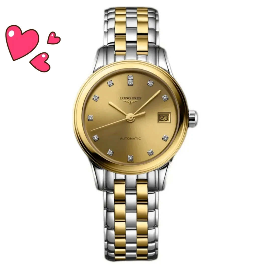 99新 Longines/浪琴 /军旗274镀金钻刻/表径26/自动机械