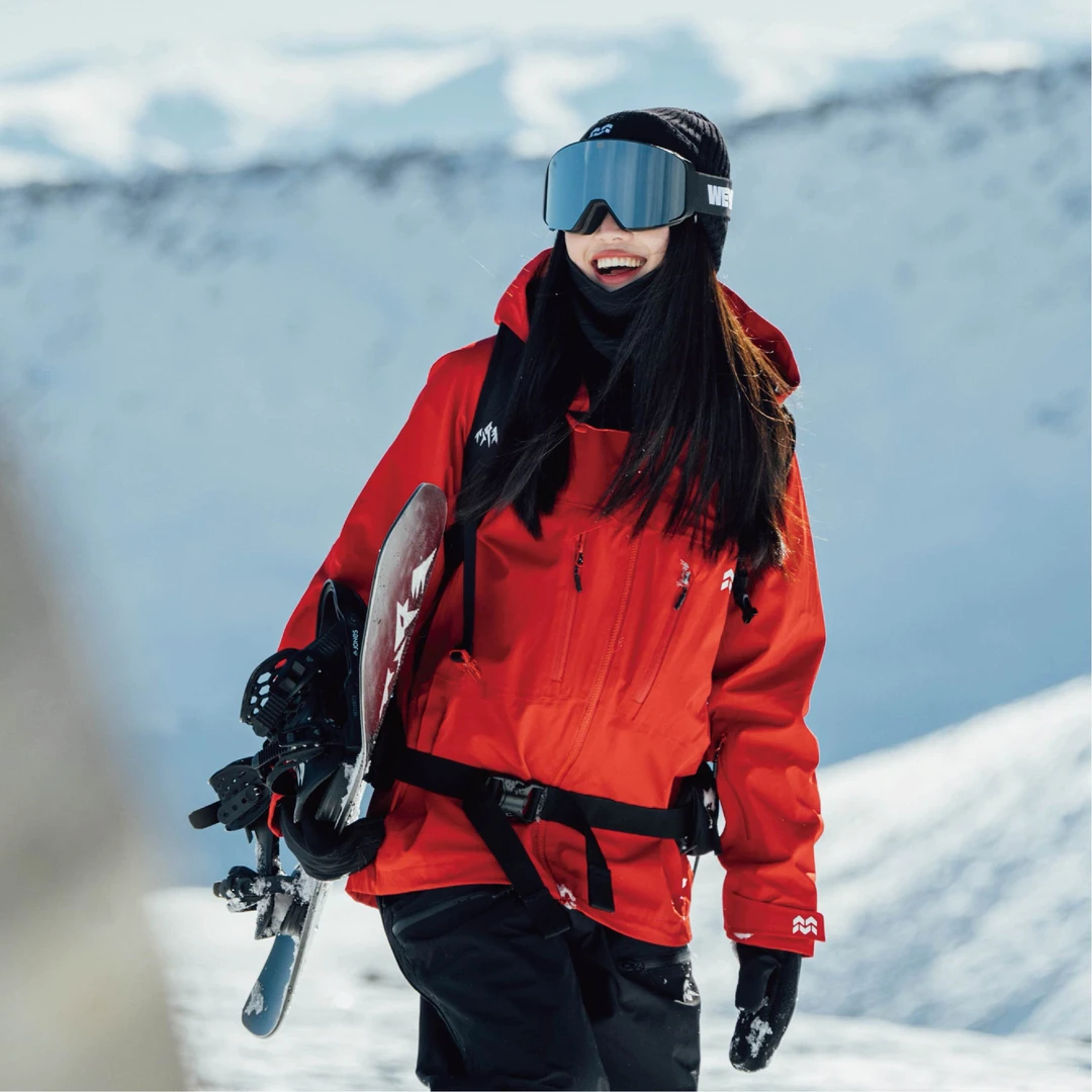 WEYA滑雪P棉加厚保暖雪服男女纯色雪山防寒服单板3L美式防水棉服