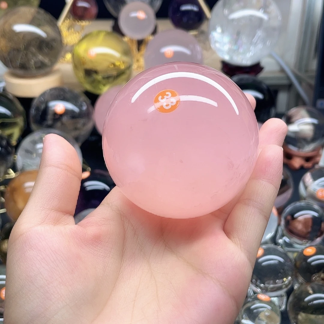 未镶嵌珠宝半成品水晶粉水晶67