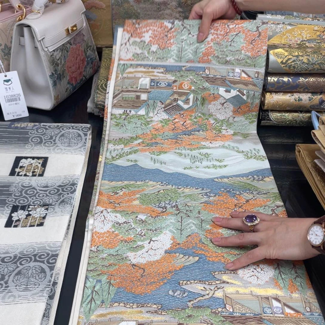 刺绣唐锦桑蚕丝正绢面料